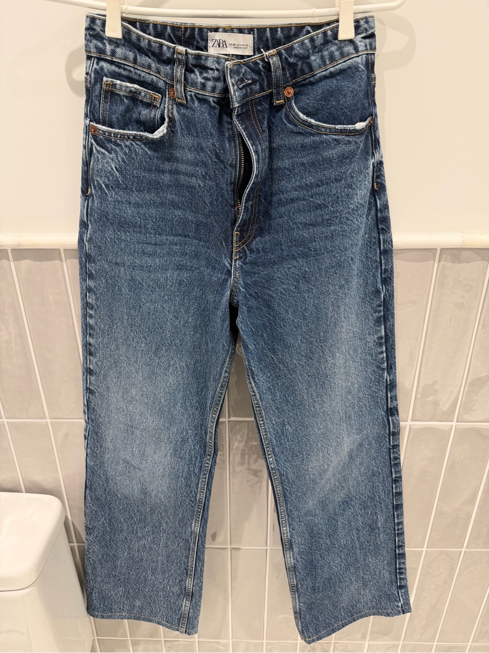 Women’s Blue Straight-Leg Jeans